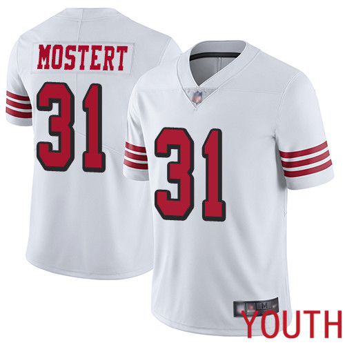 San Francisco 49ers Limited White Youth Raheem Mostert NFL Jersey #31 Rush Vapor Untouchable